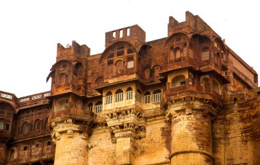 Hindistan 'ın ünlü Rajasthan turistik beldesi Mehrangarh Kalesi, Jodhpur, Rajasthan, Hindistan