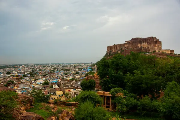 Hindistan 'ın ünlü Rajasthan turistik beldesi Mehrangarh Kalesi, Jodhpur, Rajasthan, Hindistan