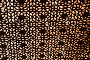 Eski taş oyma penceresi, Hindistan..