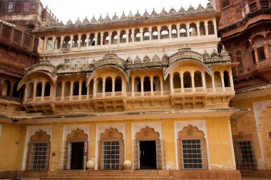 15. yüzyılın dış görünüşü Mehrangarh Kalesi Jodhpur, Hindistan.