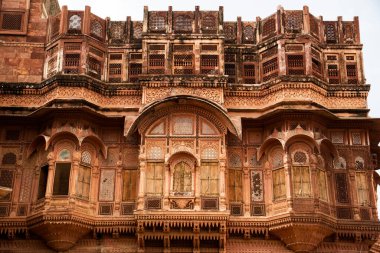 15. yüzyılın dış görünüşü Mehrangarh Kalesi Jodhpur, Hindistan.