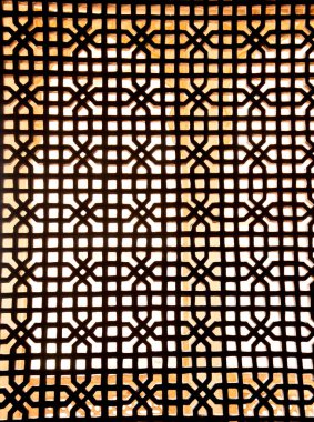 Eski taş oyma penceresi, Hindistan..