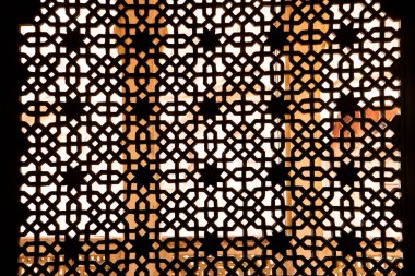 Eski taş oyma penceresi, Hindistan..