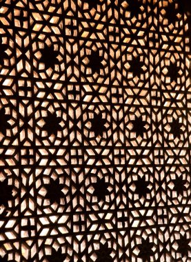 Eski taş oyma penceresi, Hindistan..