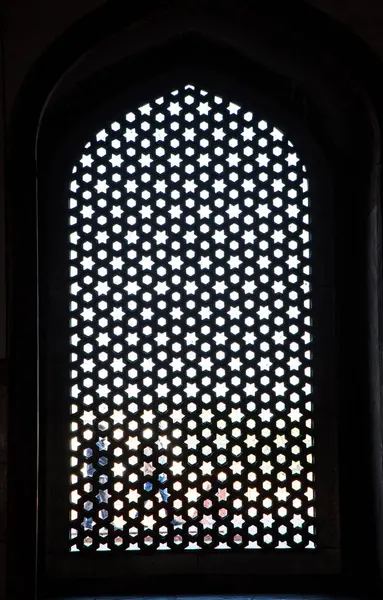 Eski taş oyma penceresi, Hindistan..