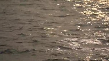 gün batımında dalgalar deniz