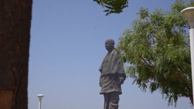NARMADA, GUJARAT, INDIA, 17 Mart 2022: Dünyanın en uzun Sardar Vallabhbhai Patel heykeli,
