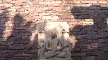 Great stupa, Sanchi, World Heritage Site, Madhya Pradesh, Hindistan 'ın giriş detayları..