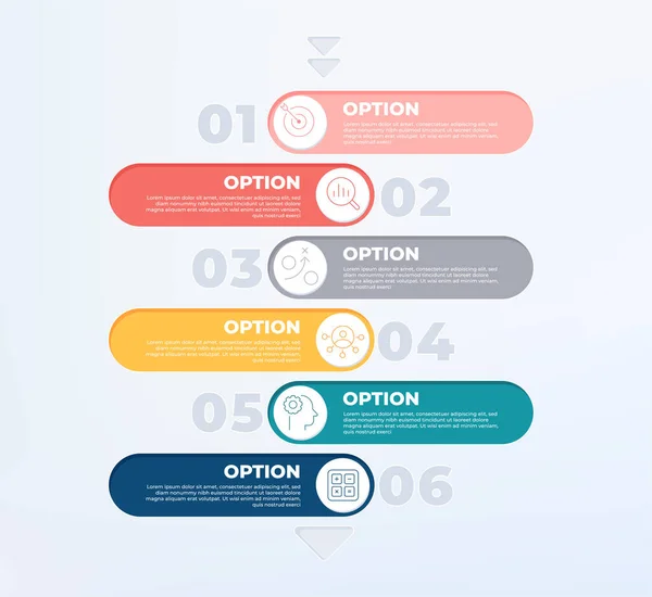 Process Step Infographic Template Step Diagram Business Line — Vector de stock