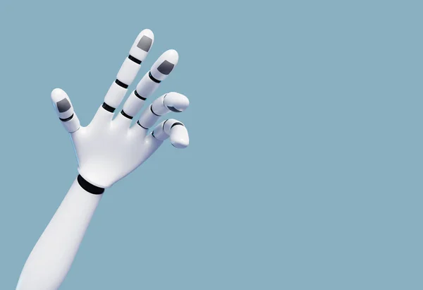 Künstliche Intelligenz Roboter Hand Render Tech Verbindung Zwischen Leben Und — Stockfoto