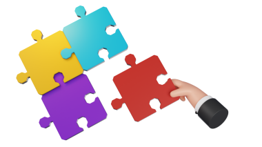 İki Yapboz Parçasını Birleştiren Eller İnce Satır Simgesi - Düzenlenebilir Vuruş