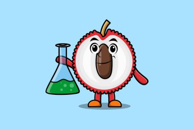 Maskot karakteri Lychee, kimyasal reaksiyon camlı bilim adamı rolünde.