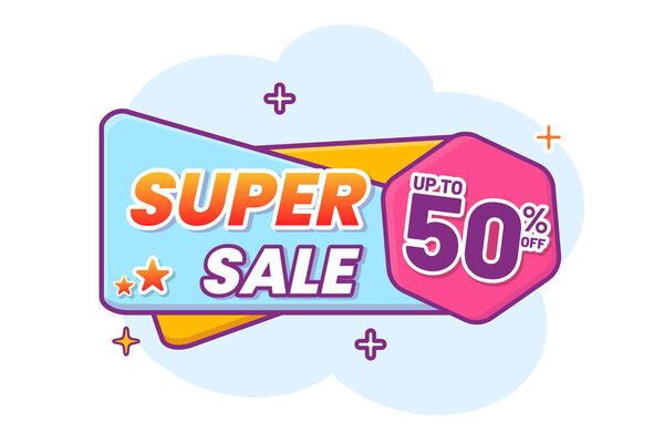 Big sale banner template, flash sale and promotion for web or social media, special offer banner