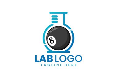 Innovative lab and billiard logo, great for science, sports, and branding projects clipart