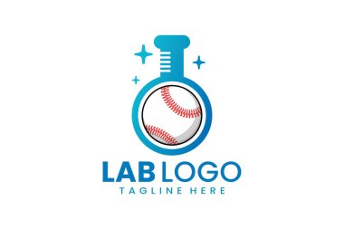 Innovative logo design combining baseball and science, ideal for versatile branding needs clipart