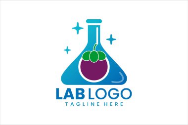 Fresh and creative fusion of lab and mangosteen, perfect for innovative branding clipart