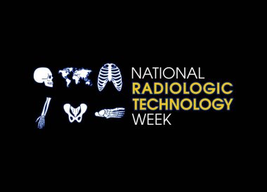 Ulusal Radyolojik Teknoloji Haftası 'nın vektör grafiği Ulusal Radyolojik Teknoloji Haftası kutlamaları için iyidir. düz dizayn. İlan tasarımı. Düz illüstrasyon.