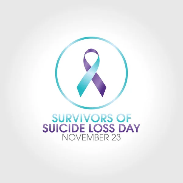 国際的な自殺損失の日の生存者のベクトルグラフィックは 国際的な自殺損失の日のお祝いの生存者のために良い フラットなデザイン チラシデザイン フラットイラスト — ストックベクタ