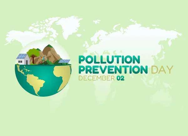 stock vector vector graphic of world pollution prevention day good for world pollution prevention day celebration. flat design. flyer design.flat illustration.