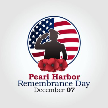 Pearl Harbor Anma Günü 'nün vektör grafiği Pearl Harbor Anma Günü kutlamaları için iyidir. düz dizayn. İlan tasarımı. Düz illüstrasyon.