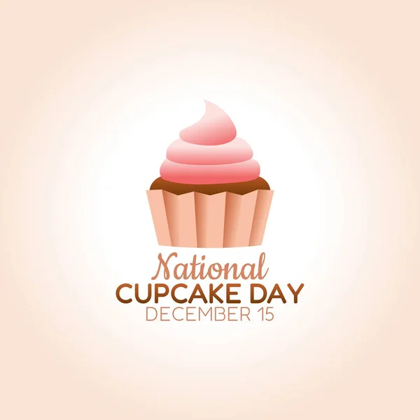 Vectorgrafiek Van Nationale Cupcake Dag Goed Voor Nationale Cupcake Dag — Stockvector