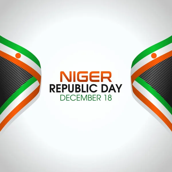 Gráfico Vetorial Dia República Níger Bom Para Celebração Dia República — Vetor de Stock