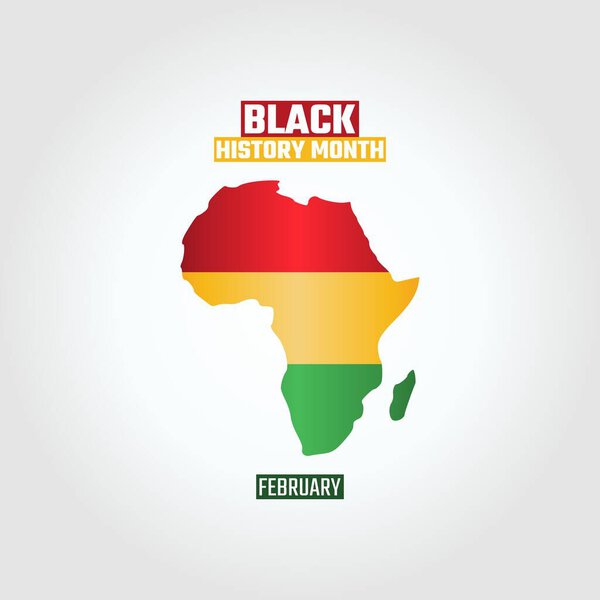 vector graphic of black history month good for black history month celebration. flat design. flyer design.flat illustration.