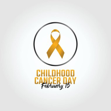 Çocukluk kanseri gününün vektör grafiği uluslararası çocukluk kanseri günü kutlamaları için iyidir. düz dizayn. İlan tasarımı. Düz illüstrasyon.