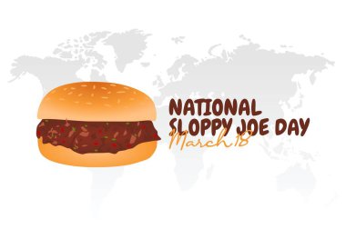 Ulusal Sloppy Joe Günü 'nün vektörel grafiği ulusal Sloppy Joe Günü kutlaması için iyidir. düz dizayn. İlan tasarımı. Düz illüstrasyon.