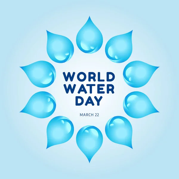 Gráfico Vectorial Del Día Mundial Del Agua Bueno Para Celebración — Archivo Imágenes Vectoriales