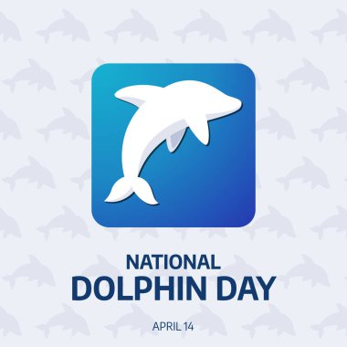 Ulusal yunus gününün vektör grafiği ulusal yunus günü kutlamaları için iyidir. düz dizayn. İlan tasarımı. Düz illüstrasyon.