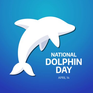 Ulusal yunus gününün vektör grafiği ulusal yunus günü kutlamaları için iyidir. düz dizayn. İlan tasarımı. Düz illüstrasyon.