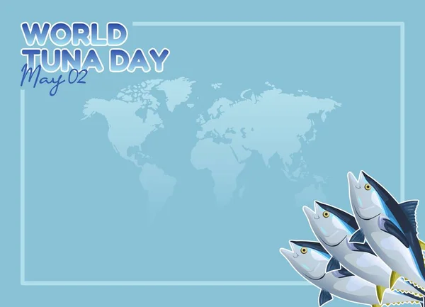 Gráfico Vetorial Dia Mundial Atum Bom Para Celebração Dia Mundial — Vetor de Stock