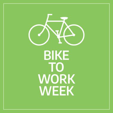 Bisiklet İşe Dönüş Haftası 'nın vektör grafiği İşe Dönüş Haftası kutlamaları için iyi. düz dizayn. İlan tasarımı. Düz illüstrasyon.