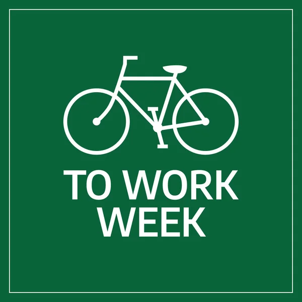 Bike Work Week 그래픽은 Bike Work Week 축하하기에 좋습니다 디자인 — 스톡 벡터