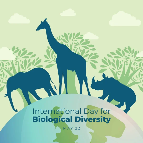 stock vector vector graphic of International Day for Biological Diversity good for International Day for Biological Diversity celebration. flat design. flyer design.flat illustration.