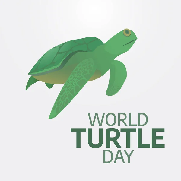 stock vector vector graphic of World Turtle Day good for World Turtle Day celebration. flat design. flyer design.flat illustration.