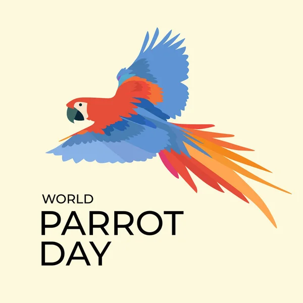 Vektorová Grafika Světového Dne Papoušků Dobrá Pro Oslavu Světového Dne — Stockový vektor