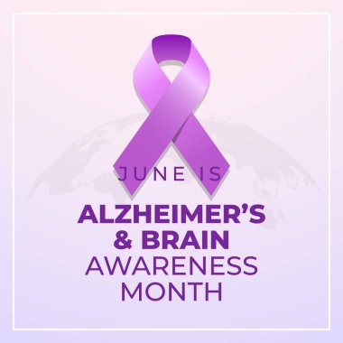 Alzheimer ve Beyin Farkındalığı Ayı 'nın vektör grafiği Alzheimer ve Beyin Farkındalığı Ayı kutlamaları için iyidir. düz dizayn. İlan tasarımı. Düz illüstrasyon.