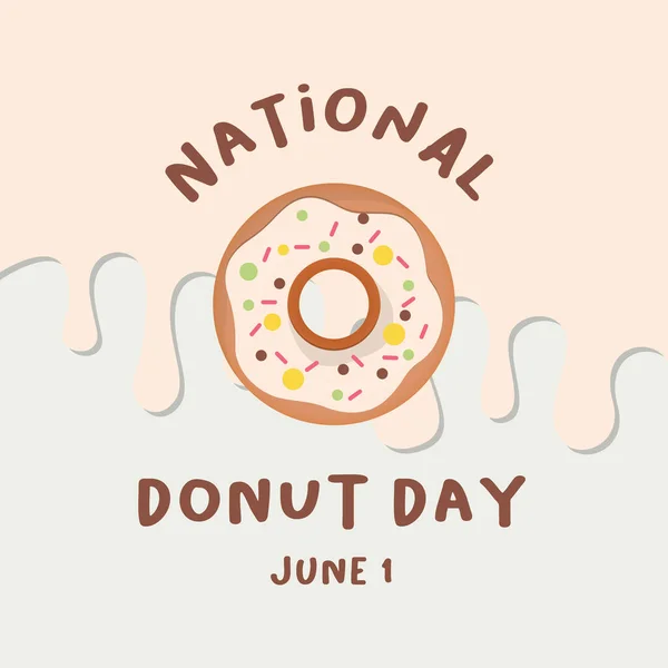 stock vector vector graphic of National donut day good for National donut day celebration. flat design. flyer design.flat illustration.