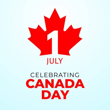 Kanada Günü 'nün vektör grafiği Kanada Günü kutlamaları için uygun. düz dizayn. İlan tasarımı. Düz illüstrasyon.