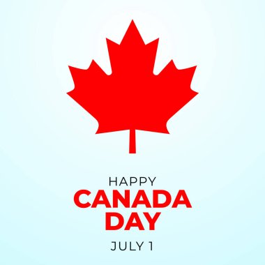 Kanada Günü 'nün vektör grafiği Kanada Günü kutlamaları için uygun. düz dizayn. İlan tasarımı. Düz illüstrasyon.