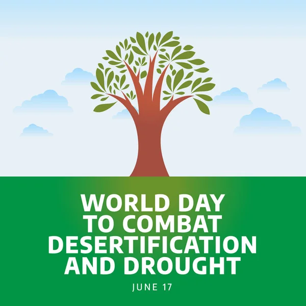 Vector Gráfico Del Día Mundial Lucha Contra Desertificación Sequía Bueno — Archivo Imágenes Vectoriales