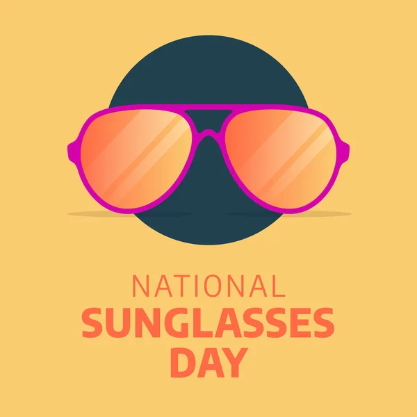 stock vector vector graphic of National Sunglasses Day good for National Sunglasses Day celebration. flat design. flyer design.flat illustration.