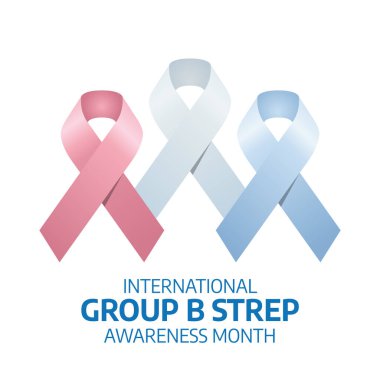 Uluslararası grup B strep farkındalık ayının vektör grafiği uluslararası grup B strep farkındalık ayı kutlamaları için iyidir. düz dizayn. İlan tasarımı. Düz illüstrasyon.