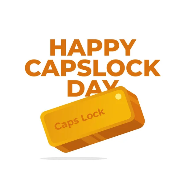 stock vector vector graphic of CAPS LOCK DAY good for CAPS LOCK DAY celebration. flat design. flyer design.flat illustration.