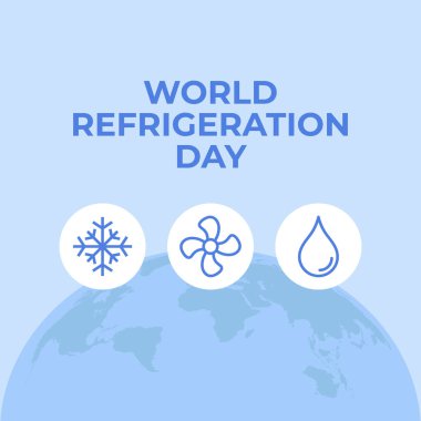 Dünya soğutma gününün vektör grafiği dünya soğutma günü kutlaması için iyi. düz dizayn. İlan tasarımı. Düz illüstrasyon.