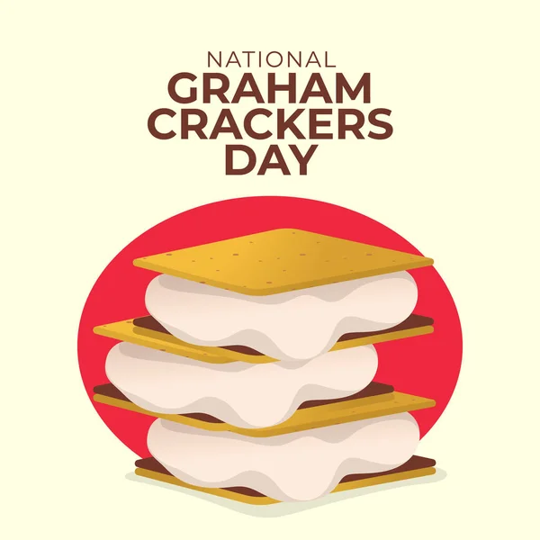 Stock vector vector graphic of National Graham Crackers Day good for National Graham Crackers Day celebration. flat design. flyer design.flat illustration.