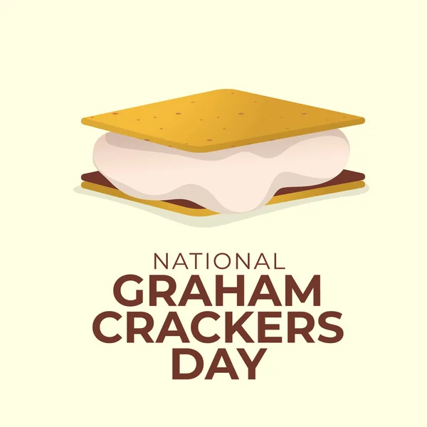 stock vector vector graphic of National Graham Crackers Day good for National Graham Crackers Day celebration. flat design. flyer design.flat illustration.