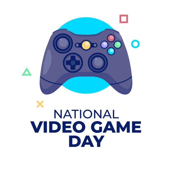 stock vector vector graphic of National Video Game Day good for National Video Game Day celebration. flat design. flyer design.flat illustration.